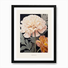 Flower Illustration Marigold 4 Poster Art Print