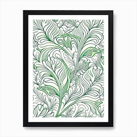 Shamrock Leaf William Morris Inspired 2 Art Print