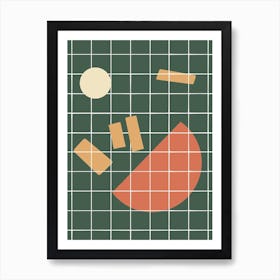 Shapes Cut Out Grid Art Print