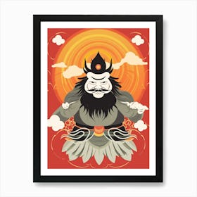 Raijin Thunder God Japanese Style 11 Art Print