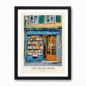 Zurich Book Nook Bookshop 2 Poster Art Print