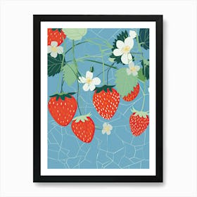 Strawberries Illustration 6 Art Print