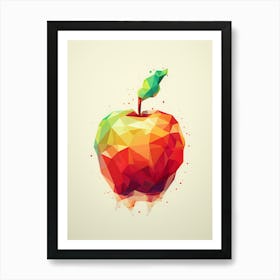 Polygonal Apple Art Print