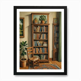 Book Shelf Art Print