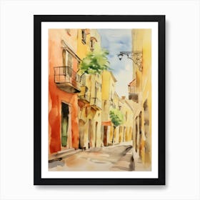 Foggia, Italy Watercolour Streets 3 Art Print
