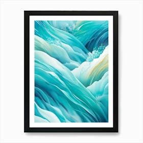 Abstract Rendition Of A Summer Day On A Tropical Glacier Brushed By The Wind With Maritime Patterns (2) Art Print