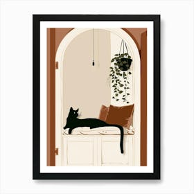 Cat In The Window 4 Art Print