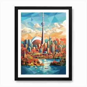 Toronto, Canada, Geometric Illustration 4 Art Print