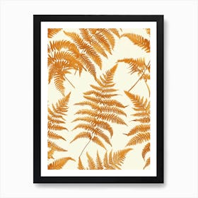 Pattern Poster Cinnamon Fern 1 Art Print