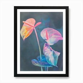 Iridescent Flower Flamingo Flower 2 Art Print