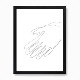 Line Drawing hands Art Print