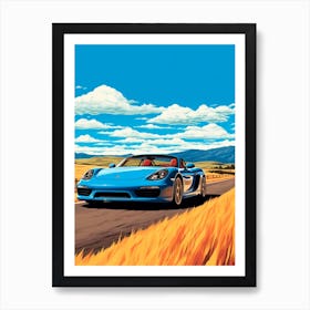 A Porsche Carrera Gt In The The Great Alpine Road Australia 4 Art Print