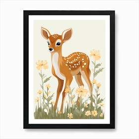 Baby Animal Illustration  Deer 4 Art Print