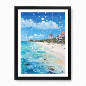 A Painting Of Tulum Beach, Riviera Maya Mexico 1 Art Print