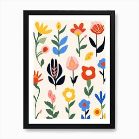 Colorful Flowers Art Print