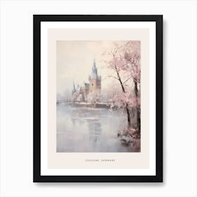 Dreamy Winter Painting Poster Cologne Germany 3 Art Print
