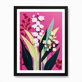 Cut Out Style Flower Art Lily Of The Valley 1 Poster