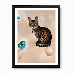Bengal Cat Art Print
