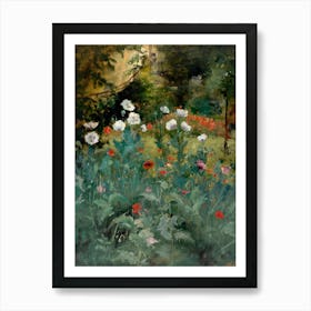 Wild Poppies Vintage Floral Painting Art Print