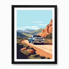 A Ford F 150 In The The Great Alpine Road Australia 1 Art Print