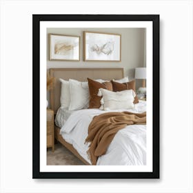 Neutral Bedroom Art Print