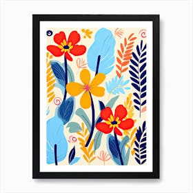 Flowers 18, Matisse style, Floral Art Print