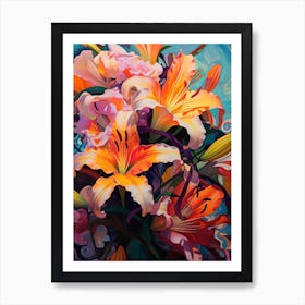 Floral Tiger Lily Art Print