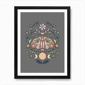 Magical Moon Moth | Charcoal Art Print