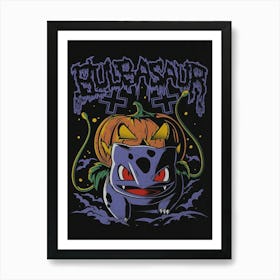 Bulbasaur Halloween Pokemon Art Print