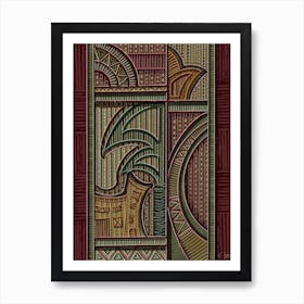 An Abstract Modern Painting Of The Traditional Egyptian Country Side Art Print