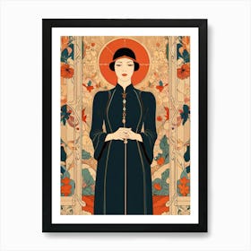 Woman In Black Art Print