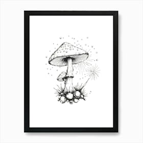 Mushroom Painting 3 Art Print