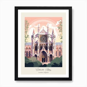 Westminster Abbey   London, England   Cute Botanical Illustration Travel 0 Poster Art Print