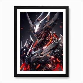 Robot Dragon Art Print