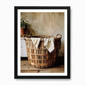 Wicker Basket Art Print