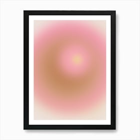 Blush Pink And Brown Gradient Aura Art Print