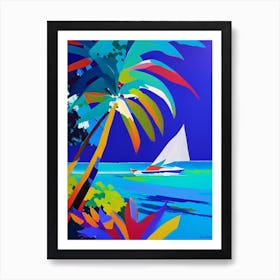 The Maldives Maldives Colourful Painting Tropical Destination Art Print