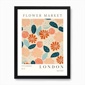 Flower Market London Art Print