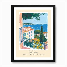 My Happy Place Saint Tropez 2 Travel Poster Art Print