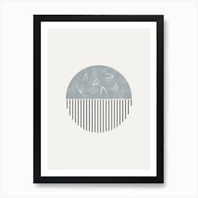 Clean Lines In Round Shape Art Print