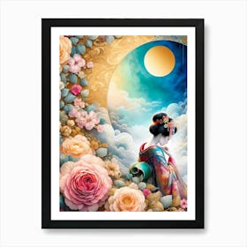 Creativel Geisha Illustration 160 Art Print