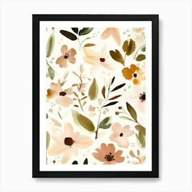 Pastel Flower Collection No 2 Art Print