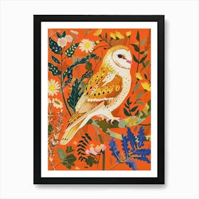 Spring Birds Owl 3 Art Print