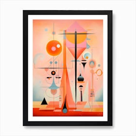 Energy And Vibrations Abstract Geometric 4 Art Print