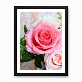 A Closeup Of A Rose The Archetype Of Romance And Beauty Rendered In Vibrant Hues Such As Tender Pi (3) Art Print