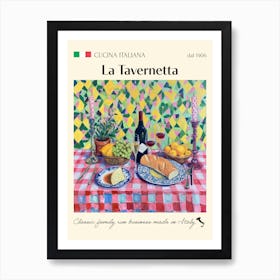 La Tavernetta Trattoria Italian Poster Food Kitchen Art Print