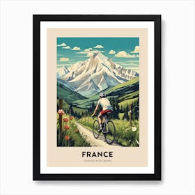 Tour De Mont Blanc France 14 Vintage Cycling Travel Poster Art Print