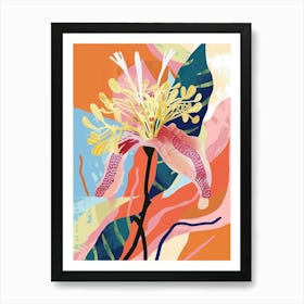 Colourful Flower Illustration Bergamot 2 Art Print