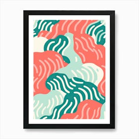 Abstract Wave Pattern, Matisse style Art Print