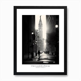 Poster Of Philadelphia, Black And White Analogue Photograph 4 Art Print